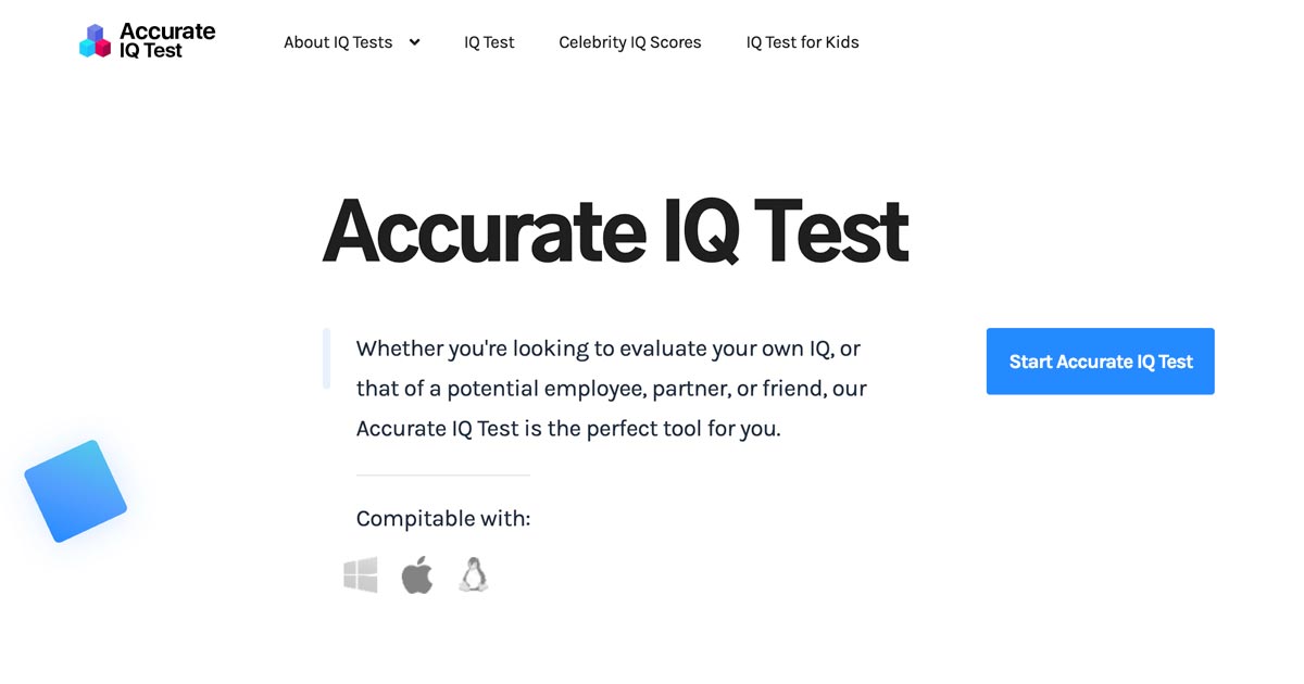 Accurate IQ Test™ - Certified IQ Test